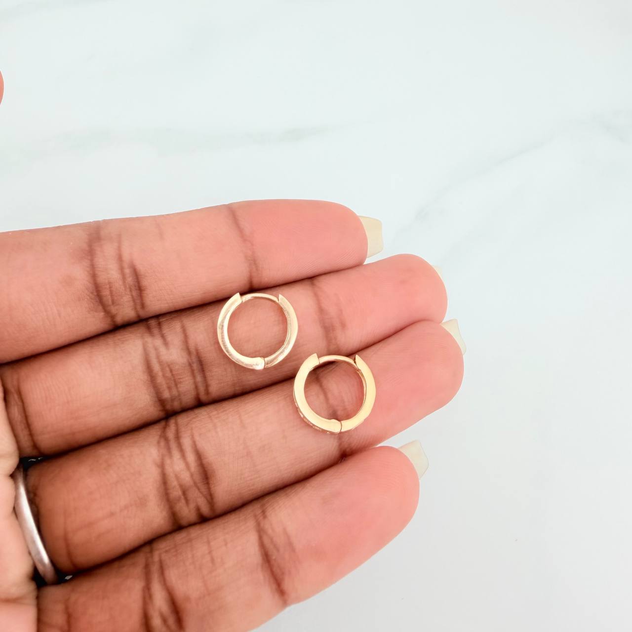 Candongas Carril 1.65gr / 1cm / Oro Amarillo 18K &
