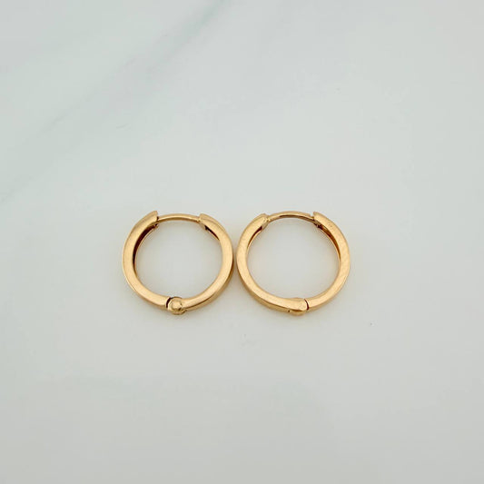 Candongas Carril 1.45gr / 1.2cm / Oro Amarillo 18K %
