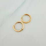 Candongas Carril 1.65gr / 1.3cm / Oro Amarillo 18K &