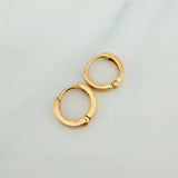 Candongas Carril 1.4gr / 1cm / Oro Amarillo 18K %