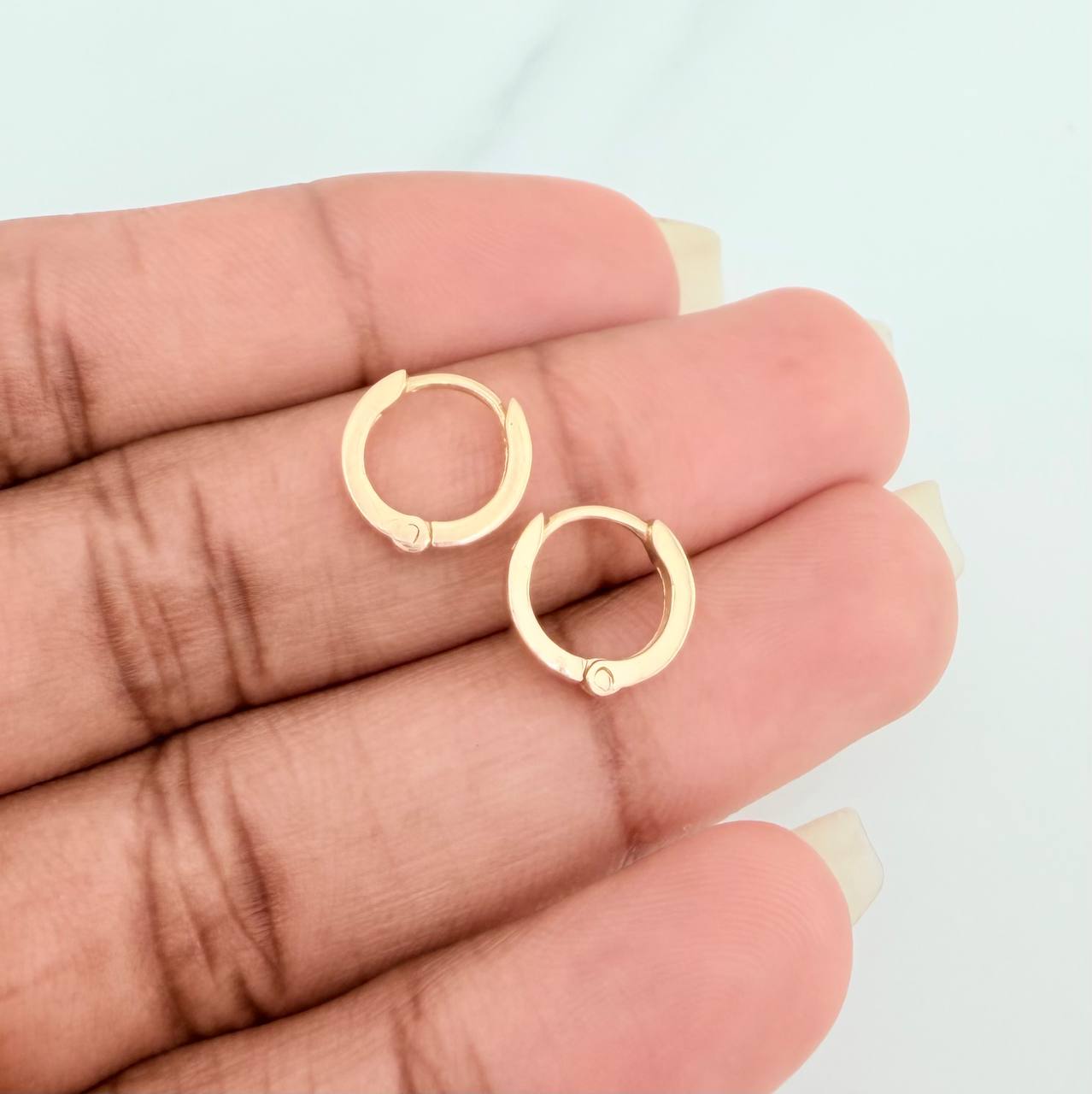 Candongas Carril 1.4gr / 1cm / Oro Amarillo 18K %