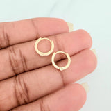 Candongas Carril 1.4gr / 1cm / Oro Amarillo 18K %