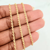 Cadena Lazo  2.9gr / 50cm / 2mm Oro Amarillo +3$