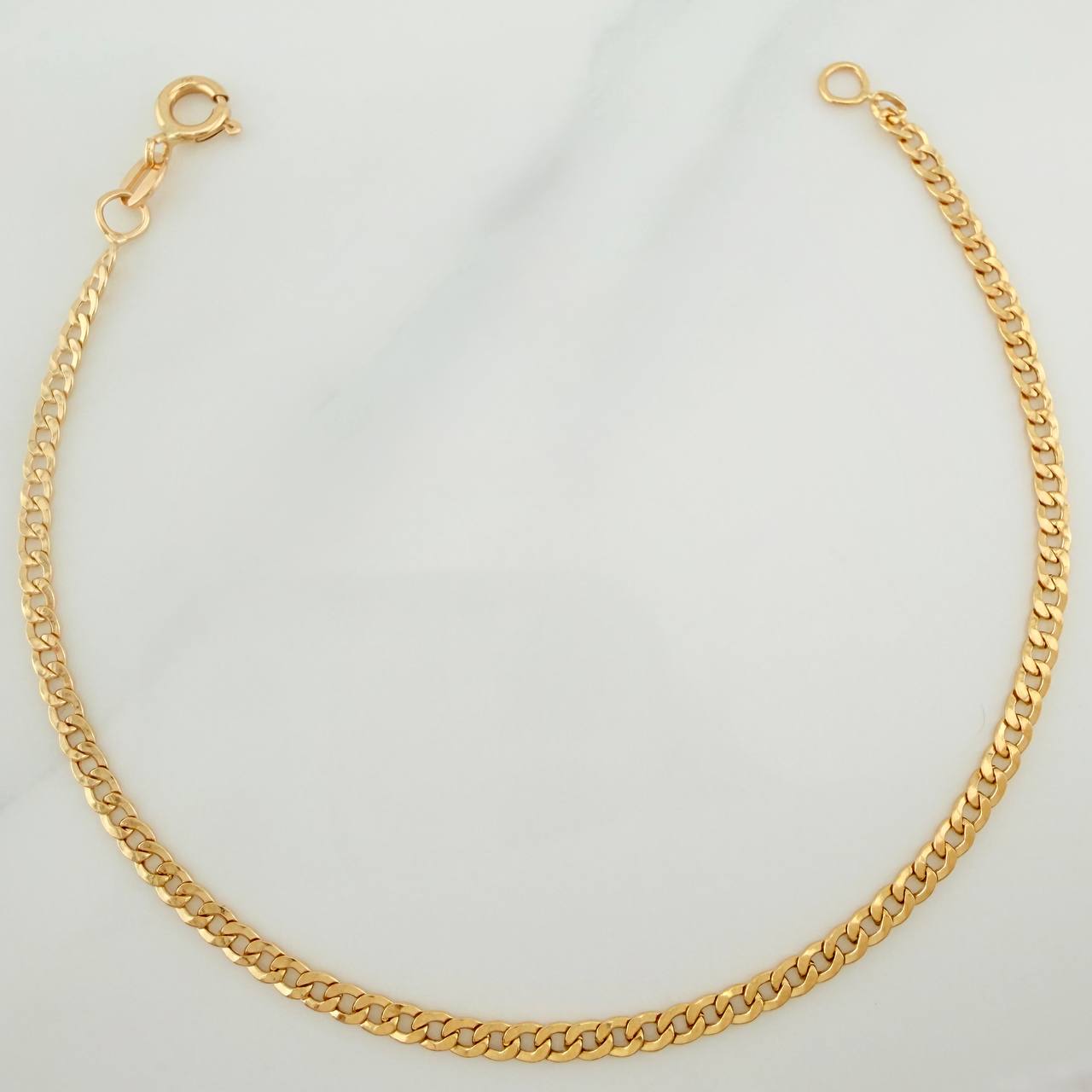 Pulso Cubano 1.5gr / 19cm / 2mm Oro Amarillo +1 18K $