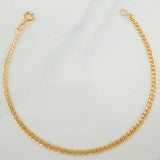 Pulso Cubano 1.15 g / 20.7 cm / 2.5 mm Oro Amarillo 18K