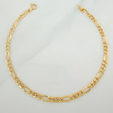 Pulso Figaro 2.4gr / 21cm / 4mm Oro Amarillo +1 18K %