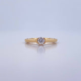 Anillo Beta 3.76gr / T4 3/4 / Diamante 28pts Oro Amarillo (Joya) &