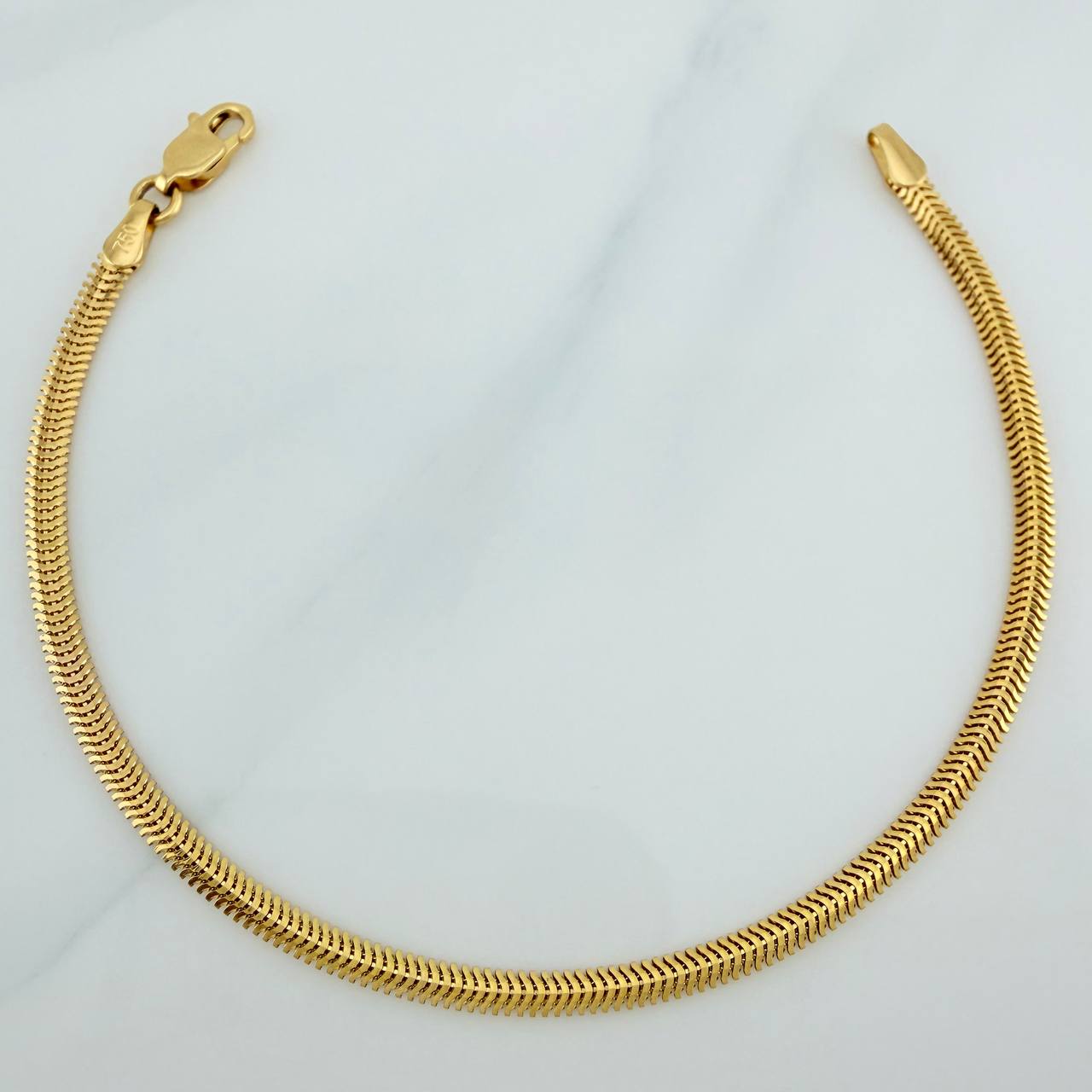 Pulso Serpiente 3.8gr / 19cm / 2.8mm Oro Amarillo +3 18K $