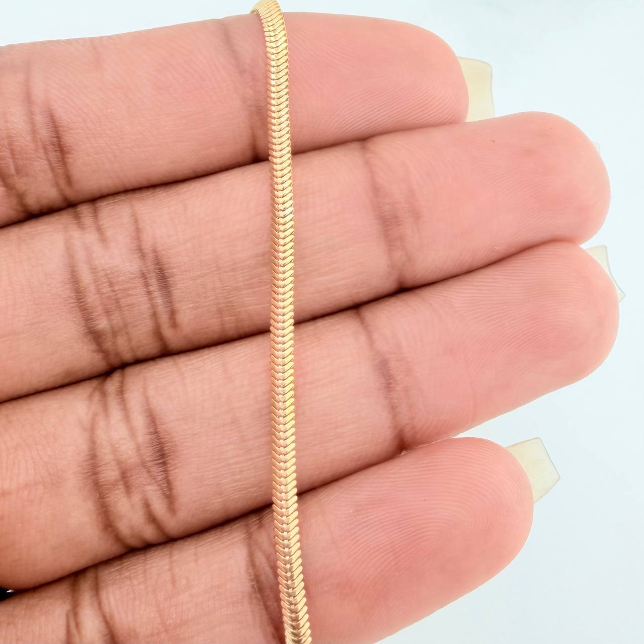 Pulso Serpiente 2.2gr / 19cm / 1.9mm Oro Amarillo +3 18K $