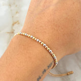 Pulsera Café Bolas Lisas 1.5gr / Tres Oros 18K ©