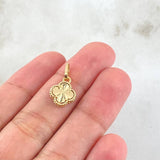 Dije Trebol Dorado 1.3gr / 1.8cm / Oro Amarillo Nac.Esp. 18K ©