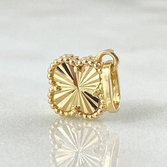 Dije Trebol Dorado 1.3gr / 1.8cm / Oro Amarillo Nac.Esp. 18K ©