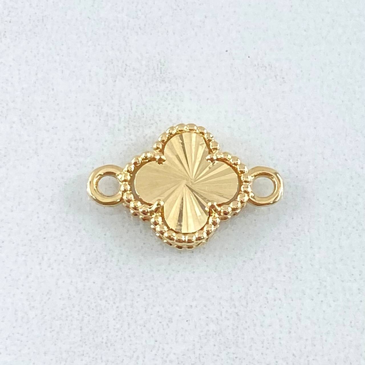 Herraje Trebol Dorado 1.2gr / 1.5cm / Oro Amarillo Nac.Esp. 18K