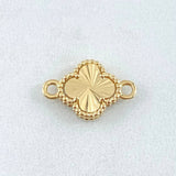 Herraje Trebol Dorado 1.2gr / 1.5cm / Oro Amarillo Nac.Esp. 18K