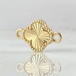 Herraje Trebol Dorado 1.3gr / 1.5cm / Oro Amarillo Nac.Esp. 18K ©