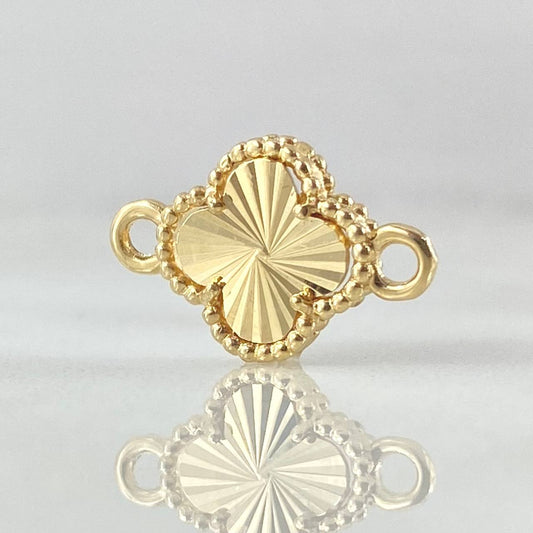 Herraje Trebol Dorado 1.2gr / 1.5cm / Oro Amarillo Nac.Esp. 18K ©