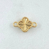 Herraje Trebol Dorado 0.7gr / 1.3cm / Oro Amarillo 18K