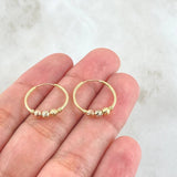 Candongas Trio 0.95gr / 1.3cm / Tres Oros 18K