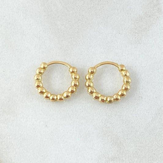 Candongas Aro Bolas 1.9 g / 1.2 cm Oro Amarillo 18K