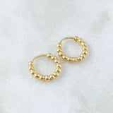 Candongas Aro Bolas 1.9gr / 1.2cm / Oro Amarillo 18K *