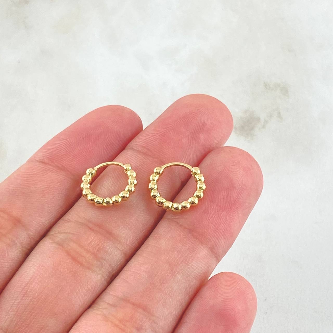 Candongas Aro Bolas 1.85 g / 1.2 cm Oro Amarillo 18K