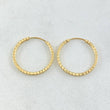 Candongas Aro Rayado 0.65gr / 1.5cm / Oro Amarillo 18K *