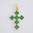 Dije Circones Verdes 1.4 g / 2.5 cm Oro Amarillo 18K