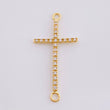 Herraje Cruz Tupida 0.75 g / 3 cm Oro Amarillo 18K