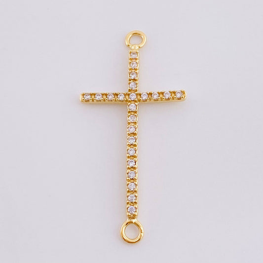 Herraje Cruz Tupida 0.75 g / 3 cm Oro Amarillo 18K