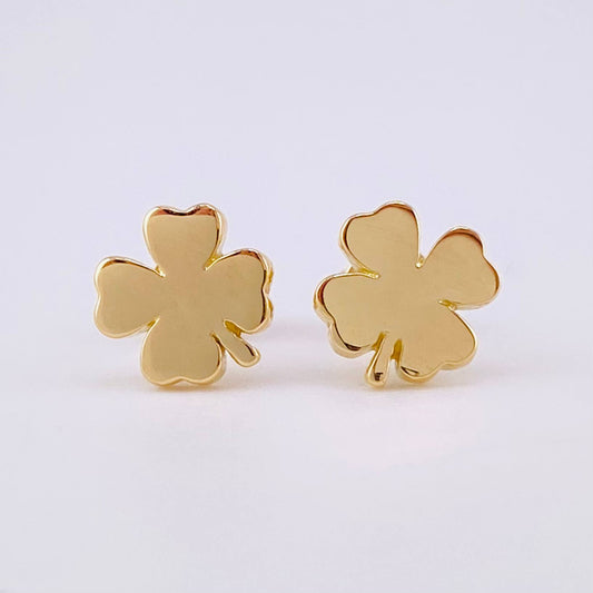Topos Flor Trebol 2.15 g / 8 mm Oro Amarillo 18K