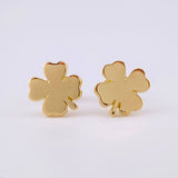Topos Flor Trebol 2.15 g / 8 mm Oro Amarillo 18K
