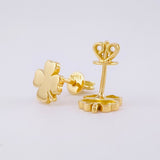 Topos Flor Trebol 2.15 g / 8 mm Oro Amarillo 18K