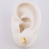 Topos Flor Trebol 2.15 g / 8 mm Oro Amarillo 18K