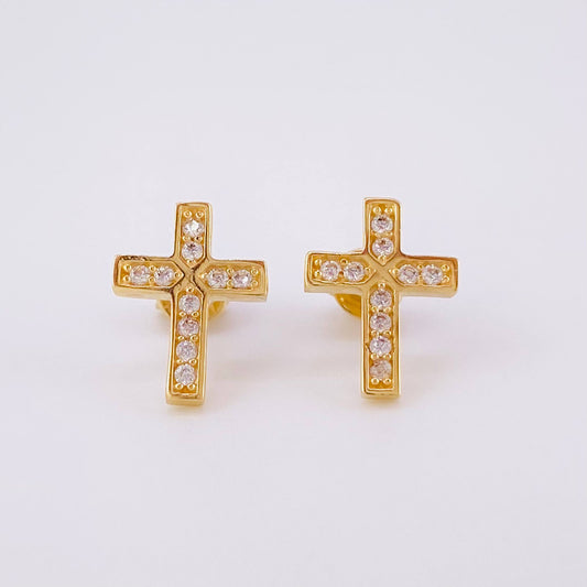 Topos Cruz Tupida 2.25 g / 12 mm Oro Amarillo 18K