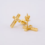 Topos Cruz Tupida 2.25 g / 12 mm Oro Amarillo 18K