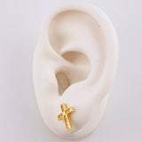 Topos Cruz Tupida 2.25 g / 12 mm Oro Amarillo 18K