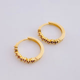 Candongas Carril Punteado 2.7 g / 1.5 cm Oro Amarillo 18K