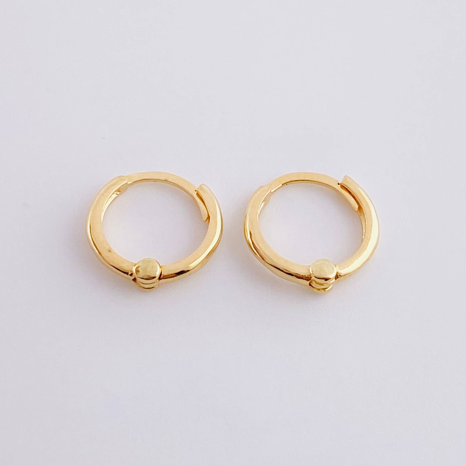 Candongas Lisas 1.15 g / 1 cm Oro Amarillo 18K