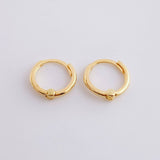 Candongas Lisas 1.15 g / 1 cm Oro Amarillo 18K