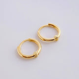Candongas Lisas 1.15 g / 1 cm Oro Amarillo 18K