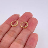 Candongas Lisas 1.15 g / 1 cm Oro Amarillo 18K