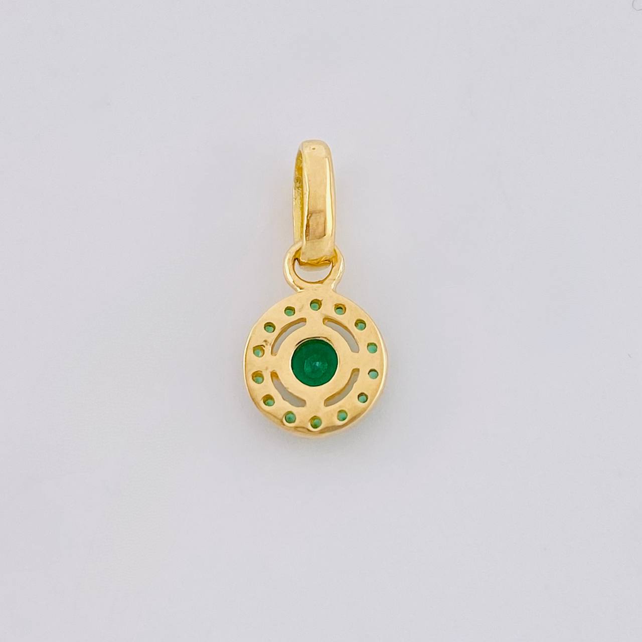 Dije Circular Tupido 0.85 g / 1.5 cm Oro Amarillo 18K
