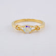 Anillo Solitario Listón Chispas 1.95 g / T5 Oro Amarillo 18K