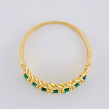 Anillo Hilera Cubana 2.3 g / T7 1/4 Oro Amarillo 18K