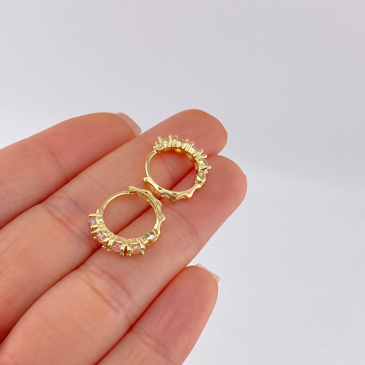 Candongas Aro Rupestre 3.55 g / 1.5 cm Oro Amarillo 18K