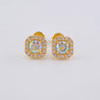 Topos Halo Cuadrado 2.45 g / 7.4 mm Oro Amarillo 18K