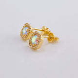 Topos Halo Cuadrado 2.45 g / 7.4 mm Oro Amarillo 18K