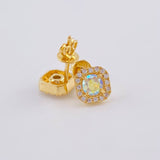 Topos Halo Cuadrado 2.45 g / 7.4 mm Oro Amarillo 18K