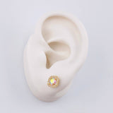 Topos Halo Cuadrado 2.45 g / 7.4 mm Oro Amarillo 18K