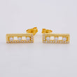 Topos Casete Tupidos Parcial 2.2 g / 1.5 cm Oro Amarillo 18K